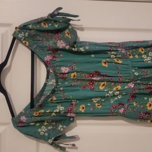 Green Floral Pantsuit